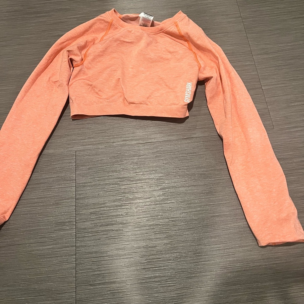 Gymshark adapt marl seamless long sleeve crop top